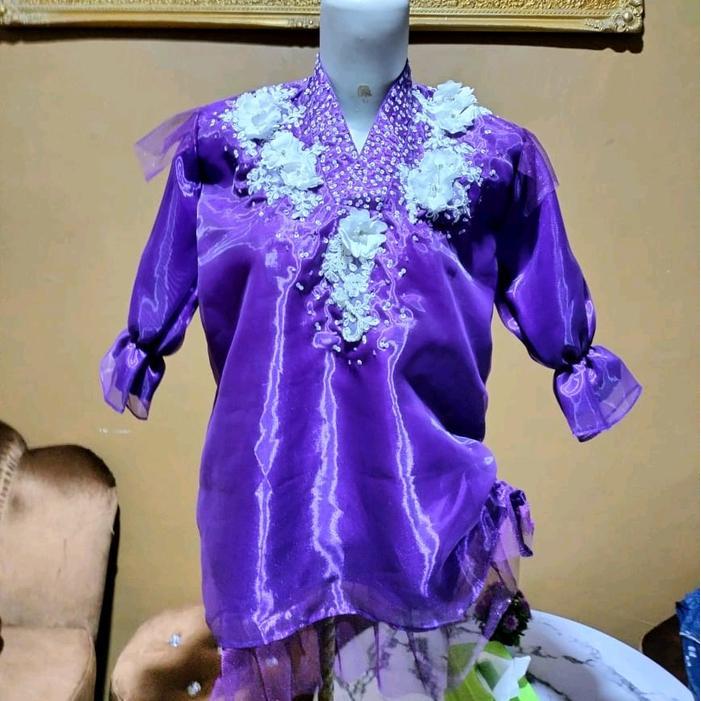 ORIGINAL Baju Bodo ADAT/pesta WARNA Ungu anak 5-15 TAHUN READY STOCK