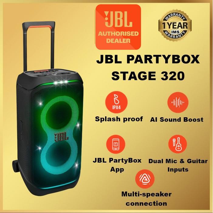 JBL PartyBox Stage 320 Portable party speaker with powerful JBL Pro Sound - PartyBox 320 Black