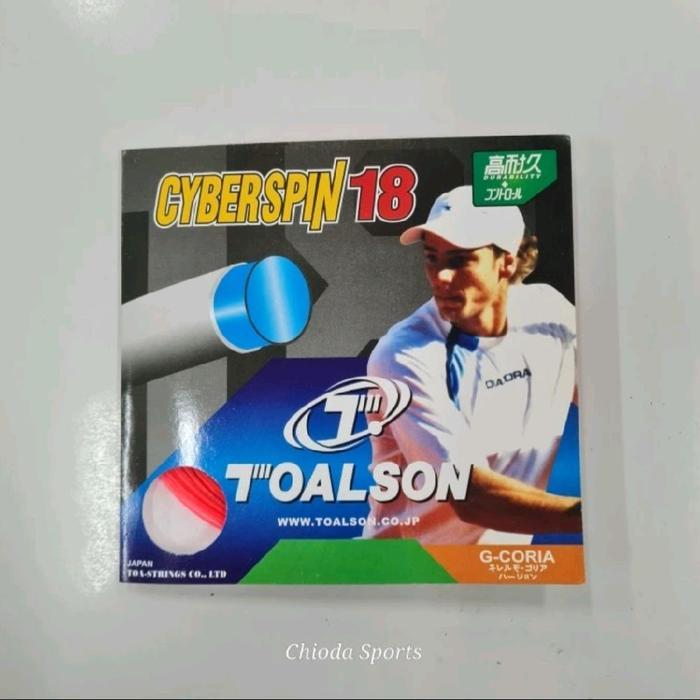Senar Snar String Tali Raket Racket Reket Tenis Tennis Toalson Cyberspin 18 Original
