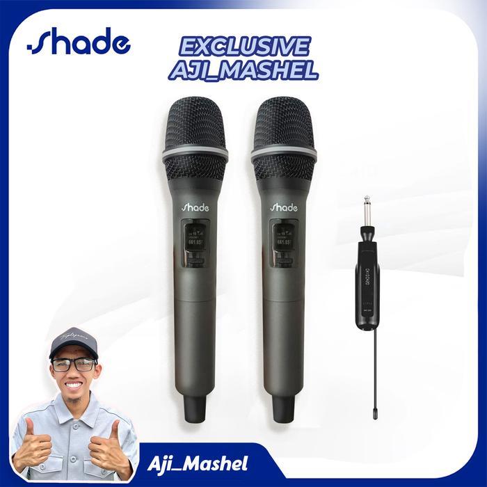 {Exclusive Aji_Mashel} Mic-Shade Profesional Mic Wireless Microphone Karoke Mic - Mic Double Karaoke