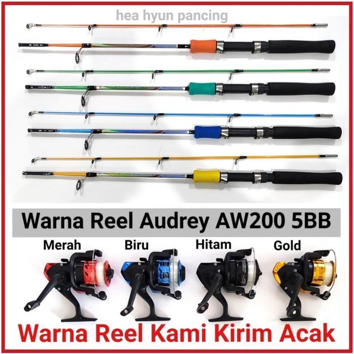 Pancing 2 Set Tinggal Pakai 2 Joran Sambung Daido Jawara Solid 1,2 - 1,35 - 1,5 Meter / 120 - 135 -