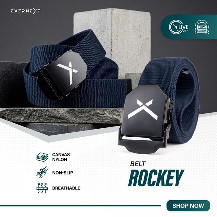 EVERNEXT IKAT PINGGANG PRIA SABUK CANVAS PRIA ROCKY BELT PIRA SABUK BERKUALITAS GESPER DISTRO PRIA