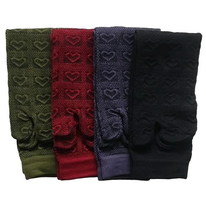 Kaos Kaki Jempol Embos Motif Hati Timbul Wanita Muslimah Dewasa Panjang Terjamin