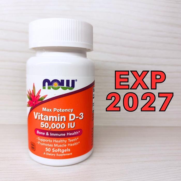Now Foods - Vitamin D3 50000 IU - 50 Softgels