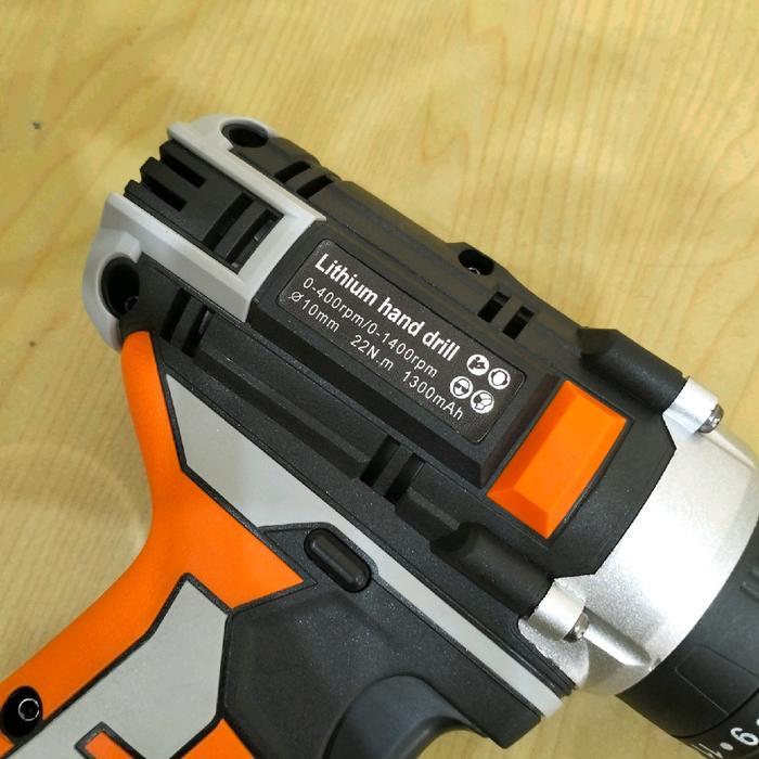 Bor Baterai Cordless 21Volt Bor Baterai Tembok + Toolkit Set Lengkap Professional Serbaguna