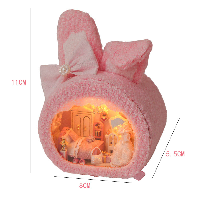 Mini Dollhouse miniatures Diy Doll House Miniaturas Maison sylvanian Home de muecas Children