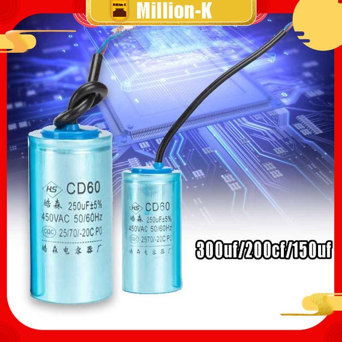 Sale Cd60 Kapasitor Motor Starting 450V 100Uf / 200Uf / 300Uf