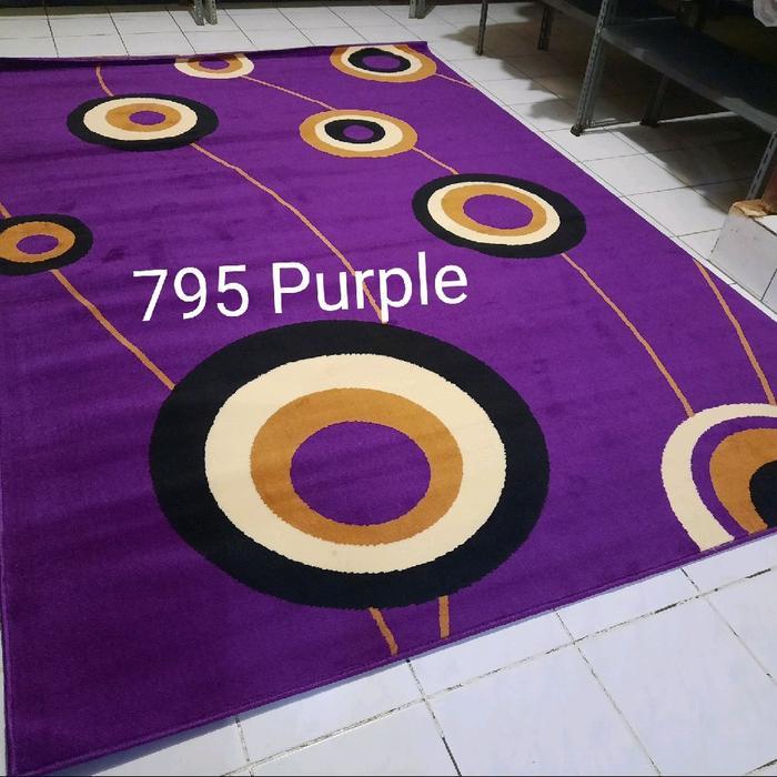 Karpet Permadani Besar Jumbo Ungu Purple Violet Momento Moderno 210x310 cm