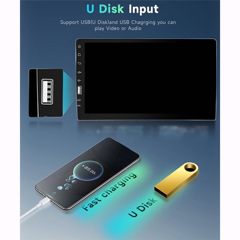 Stable-Single Din Car Stereo Carplay Android Auto Car Multimedia Player Car Audio Receivers With