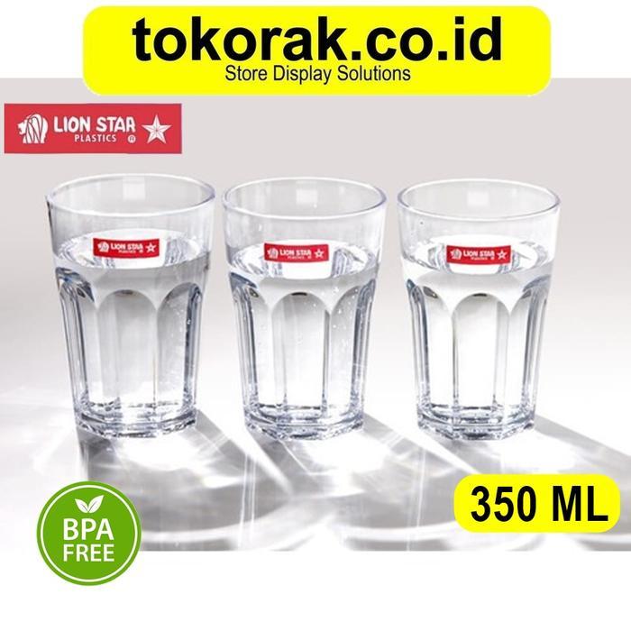 Ready Gelas Akrilik Murano 350 Ml Mug Gelas Plastik Bening Anti Pecah 350Ml Lion Star Gl-95 Gl 95