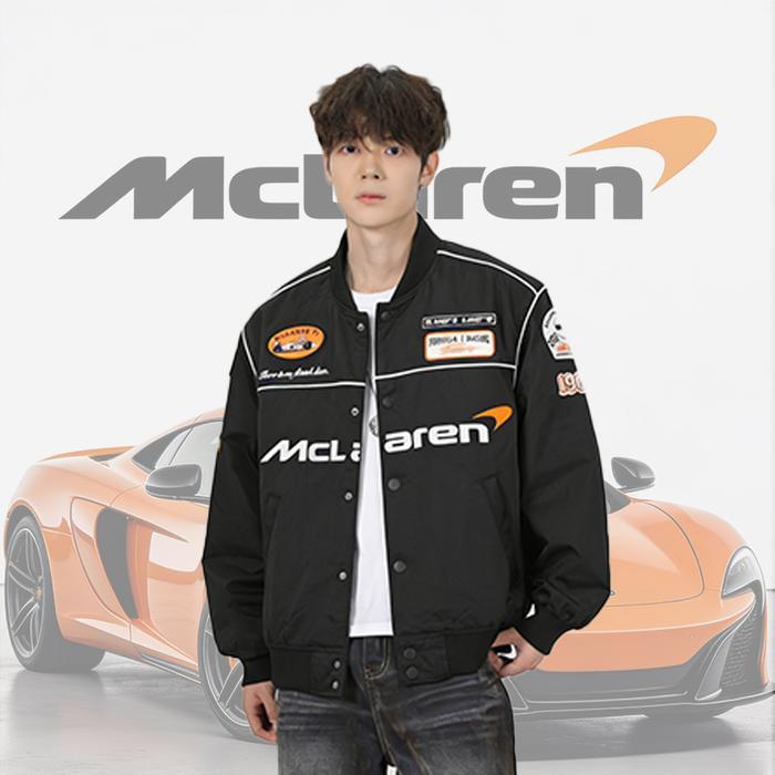McLaren GTY Jaket Mclaren F1 Racing Round Neck Jacket Bomber Kancing Outdoor Jeket Windbreaker