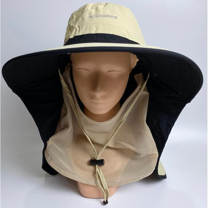 Rockbros Lf8037 Lf8037-4 Sunscreen Sun Hat Full Face Mask Riding Golf #Gratisongkir