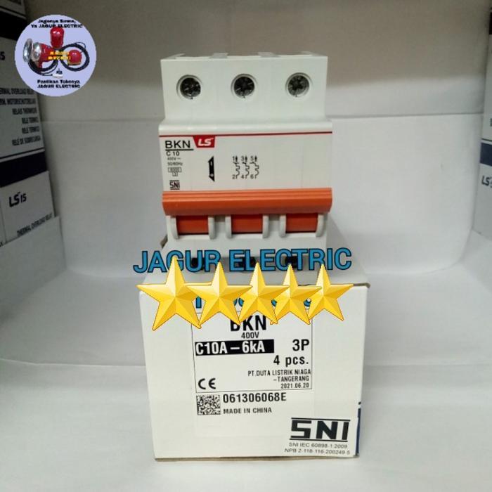 MCB 10A-3P/BKN C10A-6KA-3P MCB 10 Ampere -3P LS Original