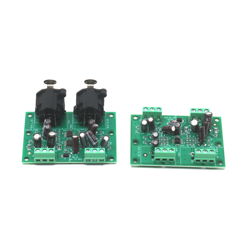 STEREO XLR BALANCED AUDIO INPUT CONVERTED TO SINGLE ENDED RCA AUDIO OUTPUT . XLR BALANCED TO RCA