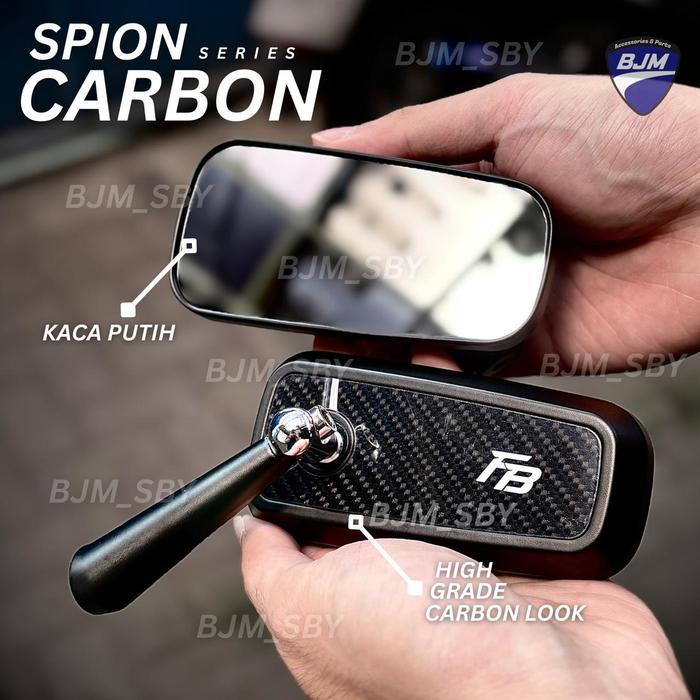 FASTBIKES SPION MODEL H2C 3229B-70 KOTAK PERSEGI SIRKUIT FAST BIKES CARBON-CHROME ; CARBON-HITAM CNC