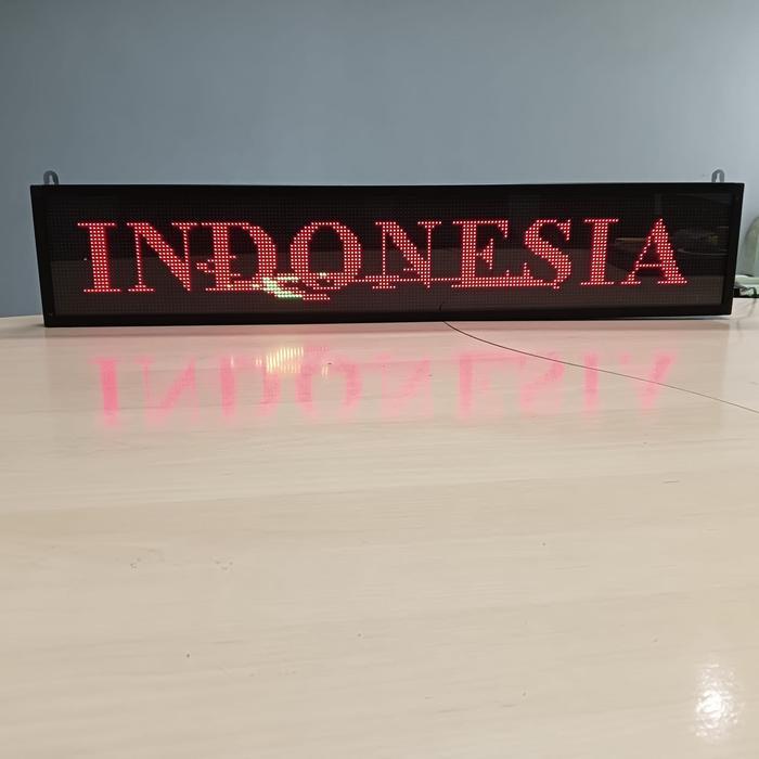Running Text RGB Full Color - Jam Digital Papan Informasi Toko, Alarm, Scroll Text Otomatis