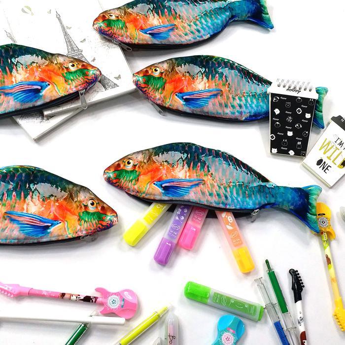 Tempat Pensil Ikan Kakatua untuk Pecinta Ikan dan Anak Stationery