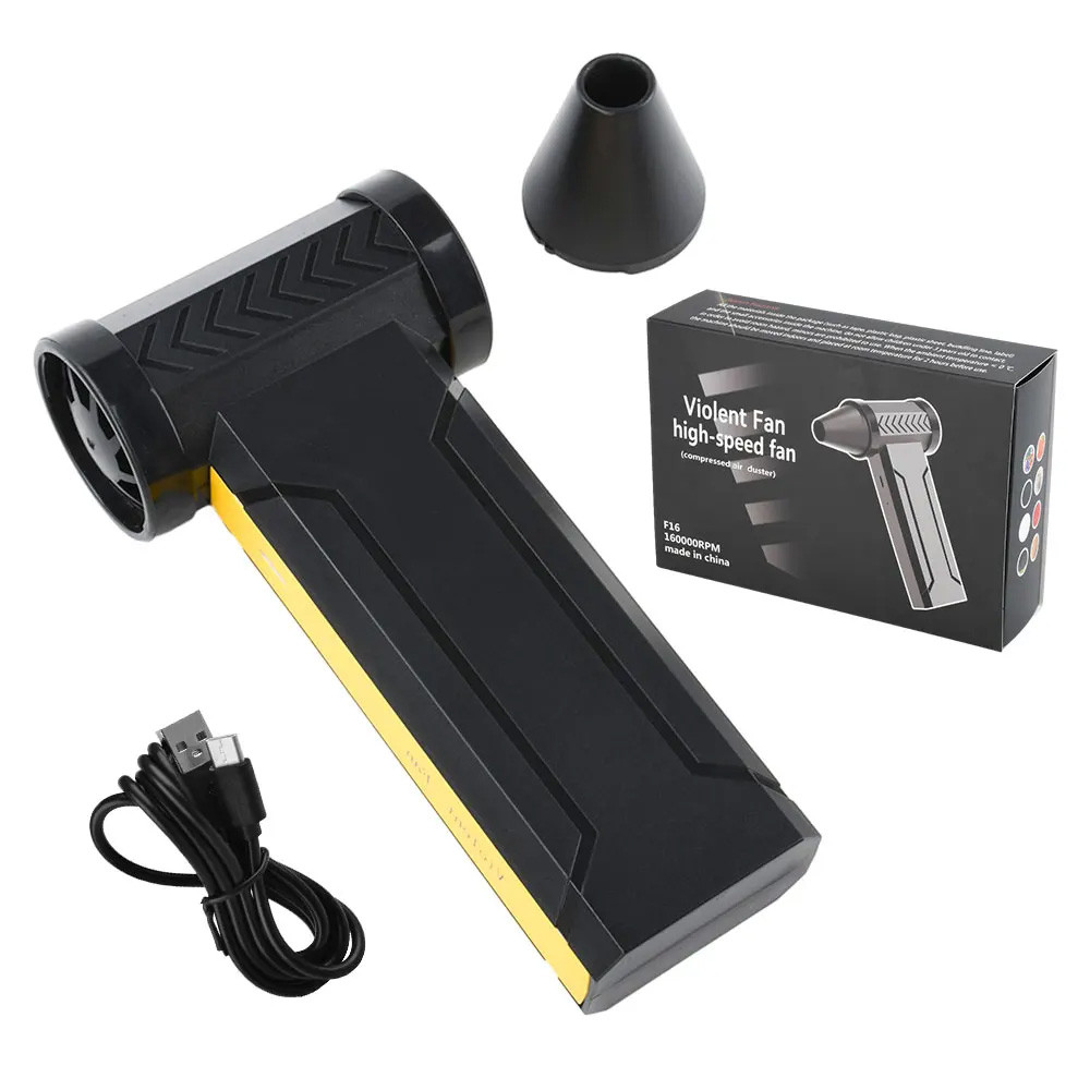 160000 RPM Brushless Motor Electric Turbo Jet Fan High-Speed Turbo Violent Fan USB Rechargeable