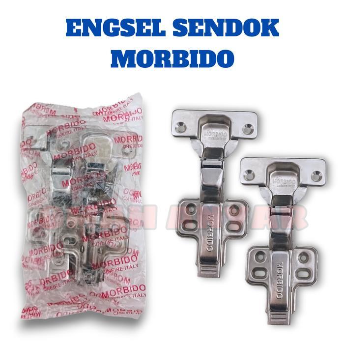 1 PASANG Engsel Sendok Lemari TWIN MORBIDO ELCO Hidrolis Slow Motion Soft Close 35 MM