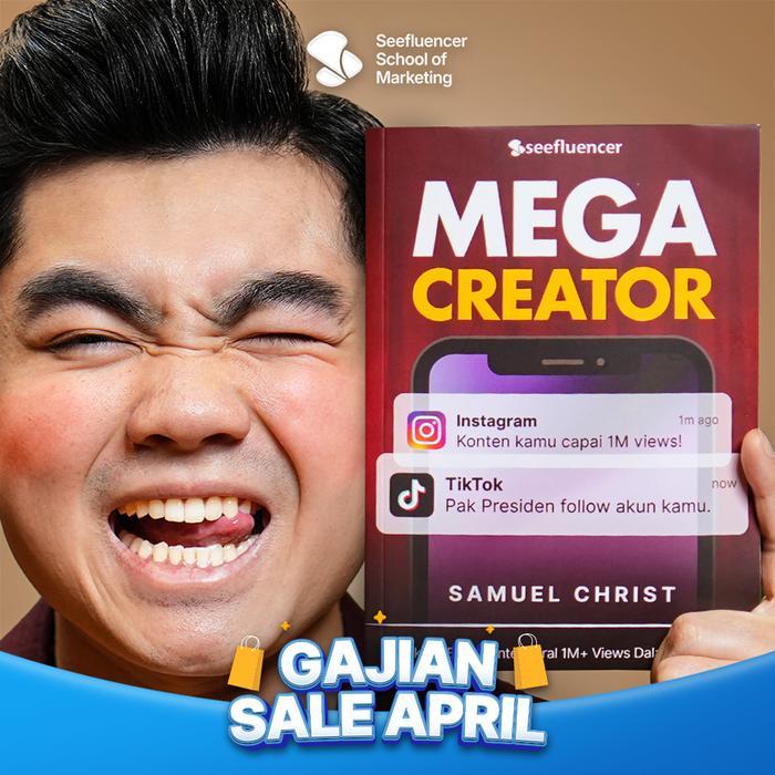 buku mega creator by samuel christ cara bikin konten yang selalu fyp 1m+ views