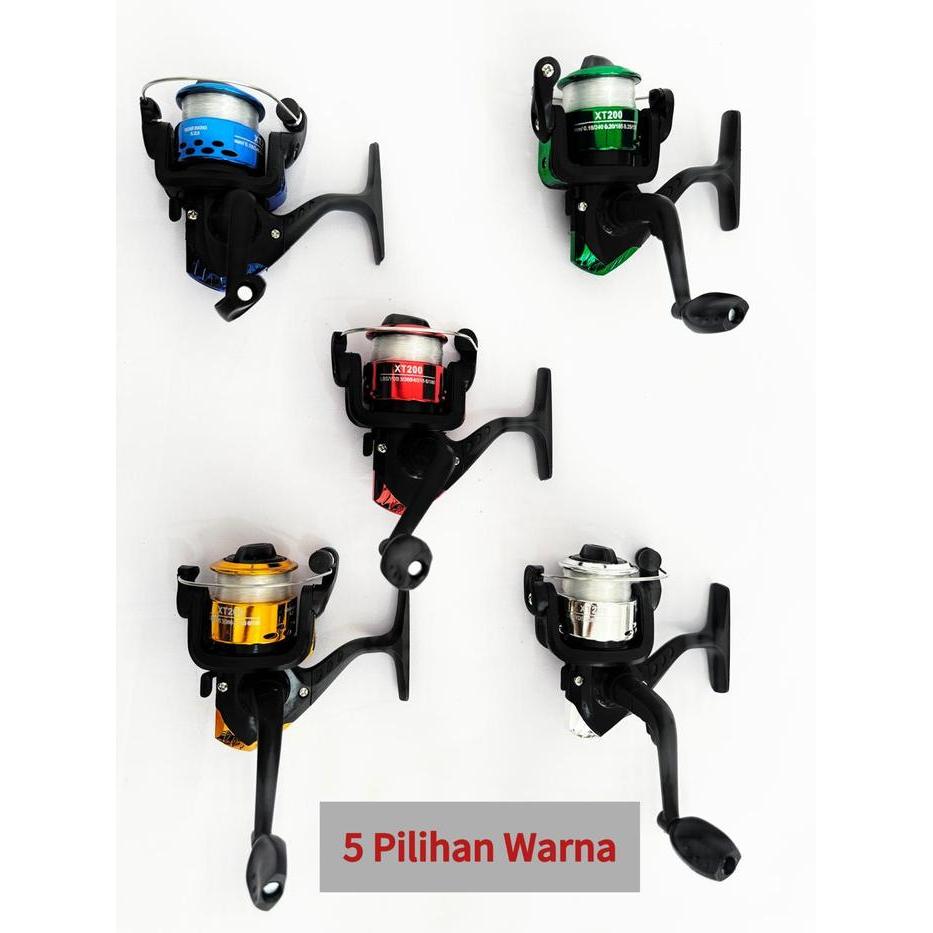 Reel Pancing Pemula Tipe Spinning 200 Fishing Reel Free Senar Pancing Pada Spool Bahan Plastik
