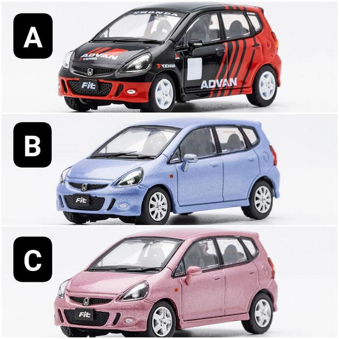 GCD Honda Fit Sport Jazz Blue Pink Advan Diecast Mobil