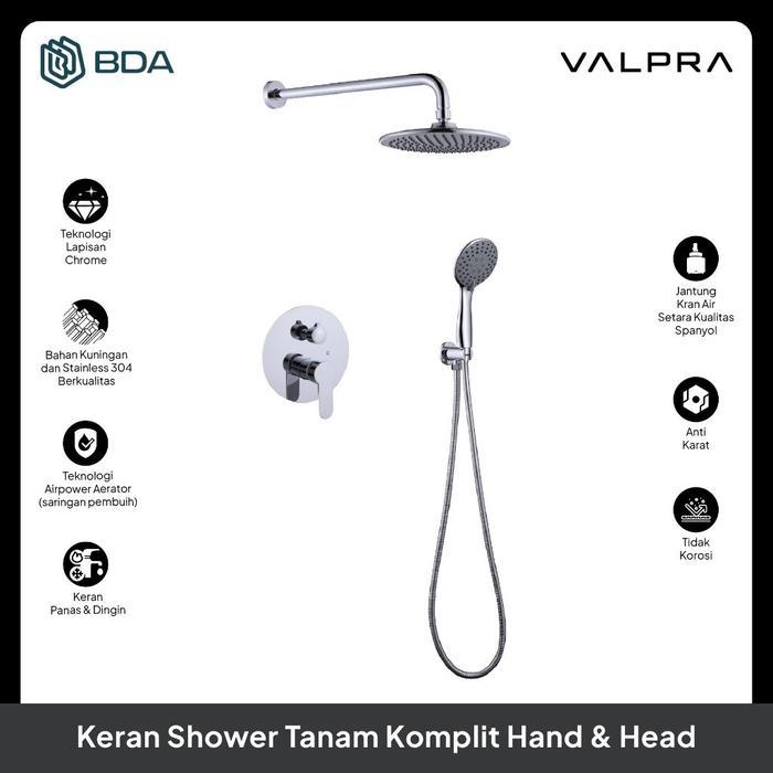 Valpra Shower Kamar Mandi Set Shower Set Tanam Shower Mandi Panas Dingin V CS 5701