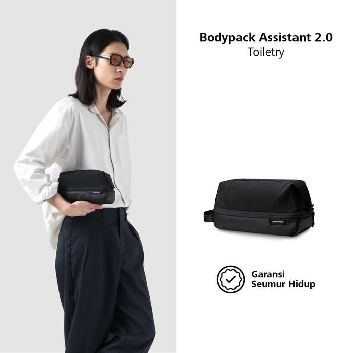 ASLI Bodypack Assistant 2.0 Toiletry Clutch Pouch Travel Anti - Hitam READY STOCK