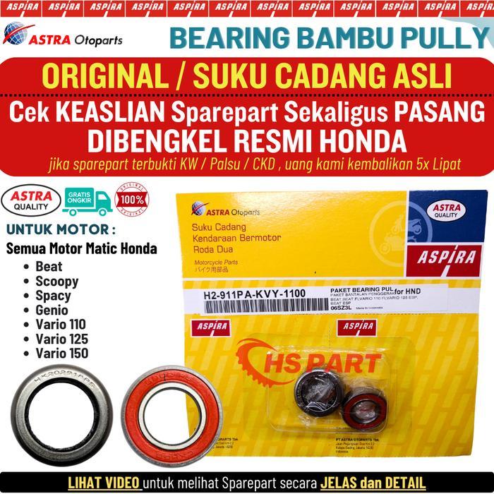 Bearing Laher Bambu Pulley Pully Beat Fi Beat Karbu Beat Street Beat Esp Beat POP Genio Scoopy Karbu