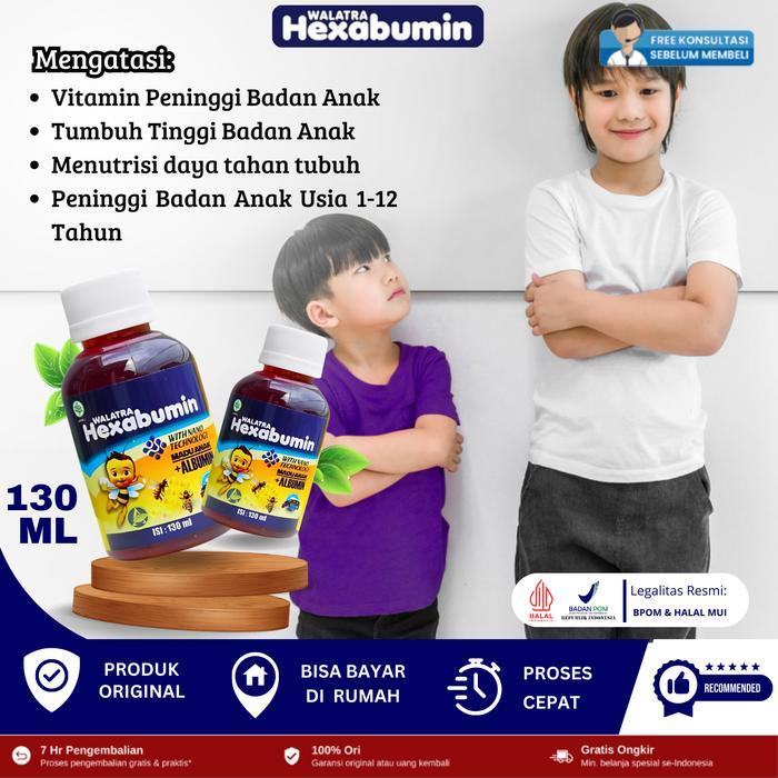 Hexabumin Suplemen Peninggi Badan Anak, Vitamin Anak Tumbuh Tinggi, Peninggi Badan, Vitamin Penambah