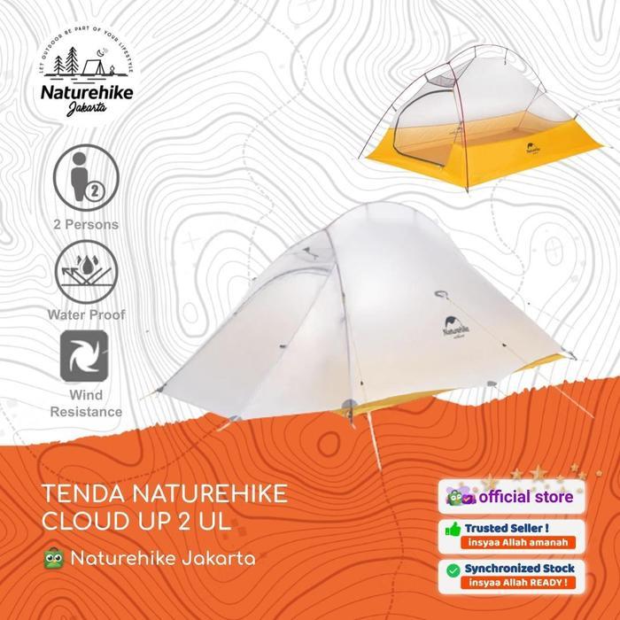 ASLI TENDA CLOUD UP 2 UL 10D NH19ZP017 CAMPING ULTRALIGHT UL READY STOCK
