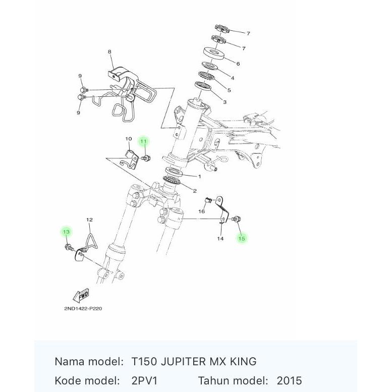 FREE ONGKIR BAUT BREKET SELANG REM DEPAN 95802-06012 JUPITER MX KING BISA COD