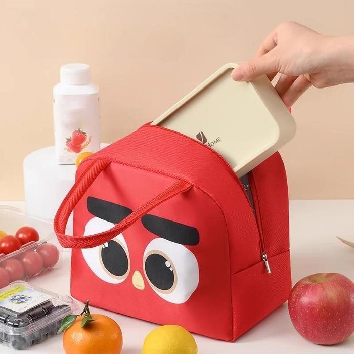 [Ready] Aimilo Tas Bekal Makanan Karakter Tas Tempat Makan Pendingin Portabel Lunch Bag Tas Bontot
