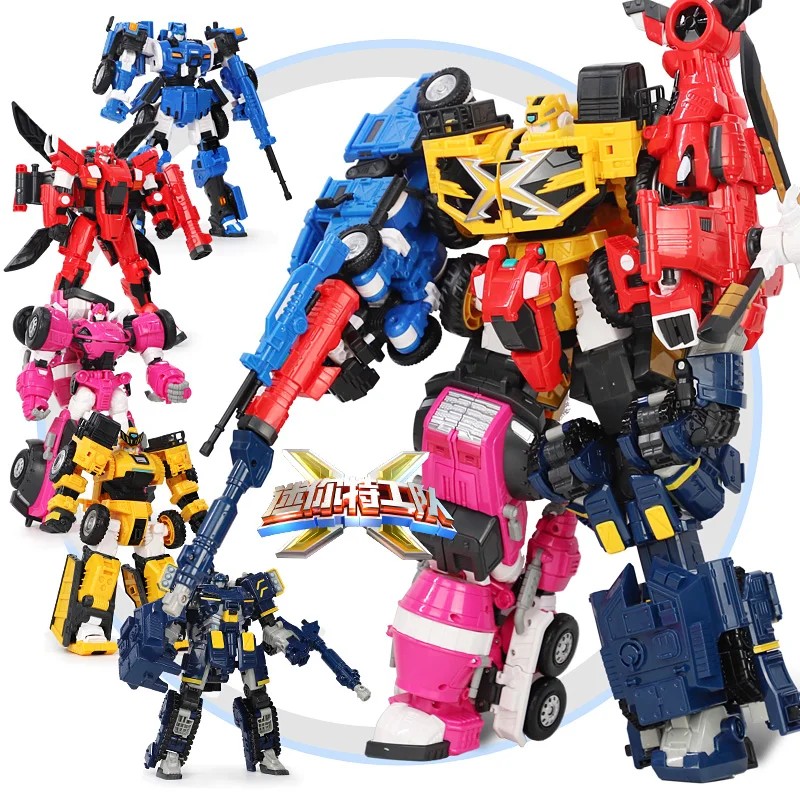 MiniForce 5 in 1 Penta X Ranger Transformation Robot Bot PENTATRON Model Mini Force Deformation Comb