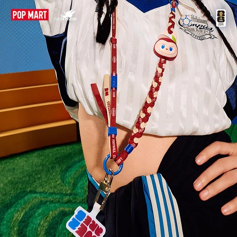 POP MART Labubu The Monsters Fifa Series Mobile Phone Lanyard Mystery Box Genuine Blind Box Guess