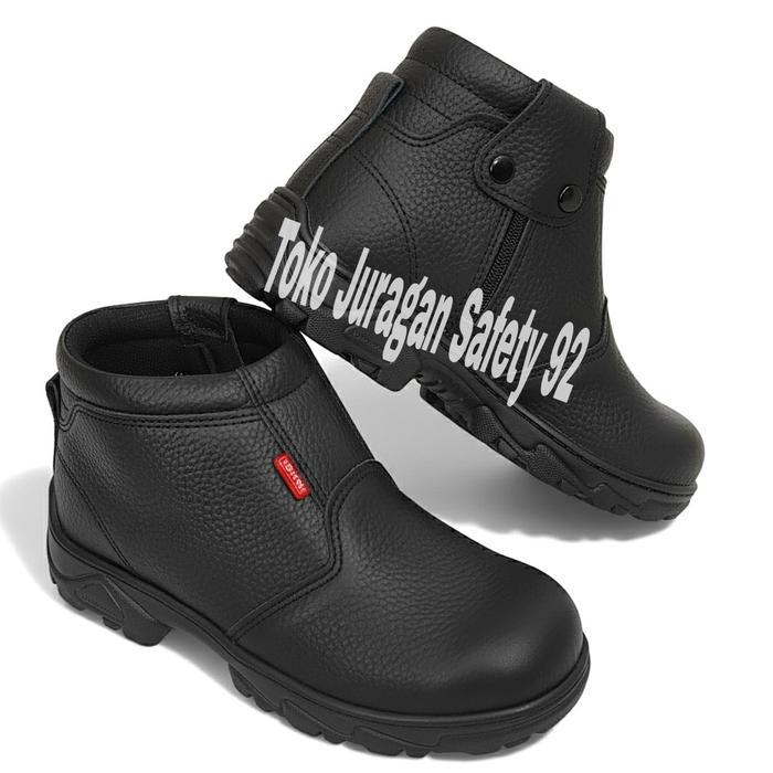 Sepatu Safety Resleting Kulit Sapi Asli Skn Sepatu Safety Resleting Aktif Anti Slip Sepatu Krja