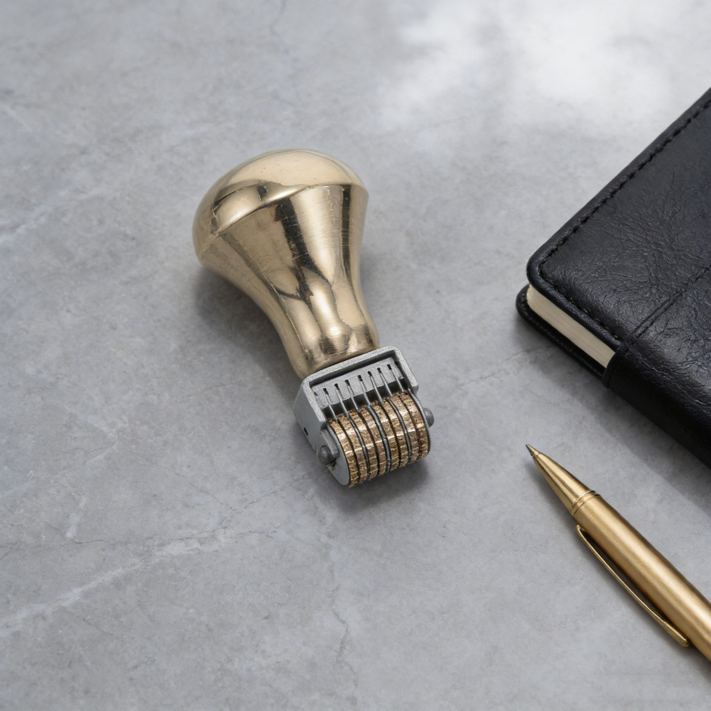 Adjustable Date Stamper Rotary Metal Date Stamp With Copper Handle Vintage Style Handheld Number