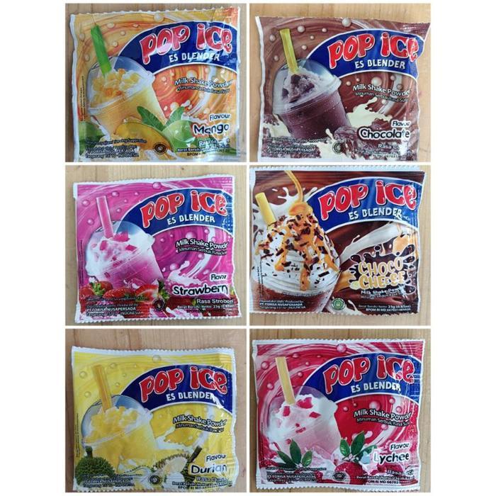 "New" POP ICE 10 bungkus pop ice coklat cream cheese permen karet taro yogurt strawberry es doger