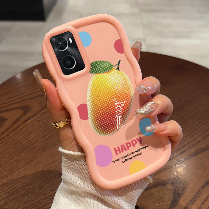 Casing HP Untuk OPPO A76 A36 A96 Case Motif Mangga Kasing Silikon Cesing bingkai krim Softcase anak 