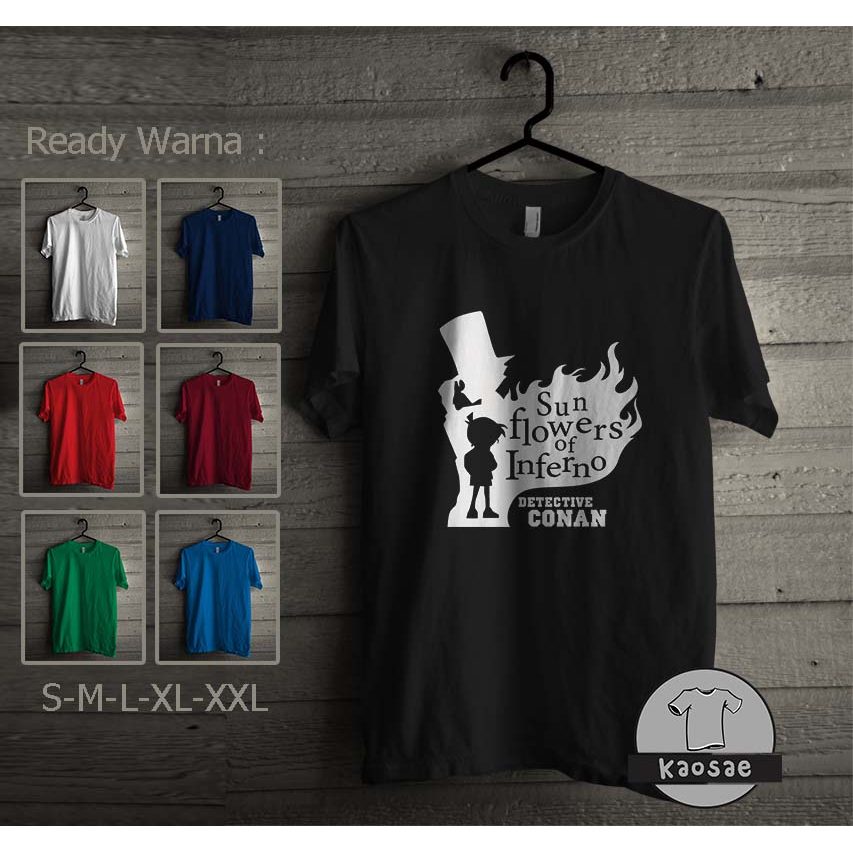 Kaos Sun Flower Of Inferno Detective Conan Kaos Distro
