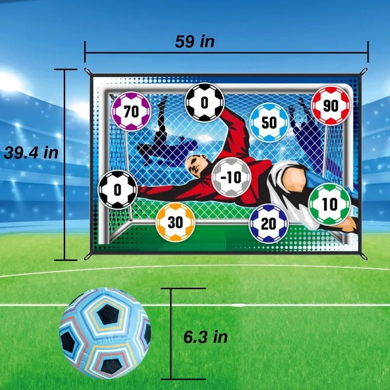 Soccer Game Mat Set Outdoor Indoor Soccer Toys Multiplayer Competitive Soccer Games Children