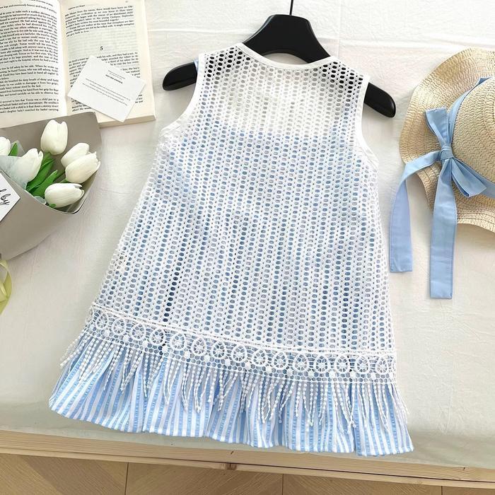 Best Seller Ryuta Dress 3In1 Pantai Anak Perempuan 1-10 Tahun / Dress Rajut Cantik Anak Original