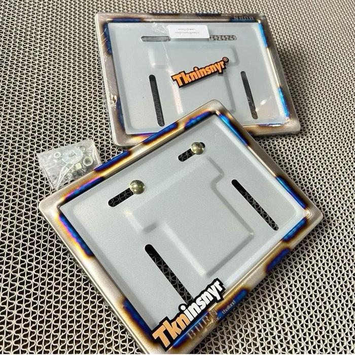 Bingkai Frame Plat Nomer Belakang BURN Original Thailand Universal Pcx Vario Stylo Scoopy