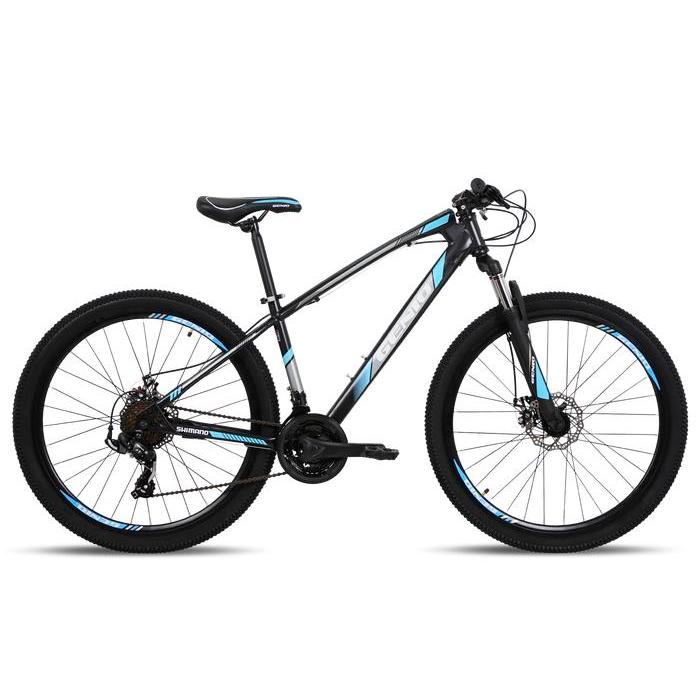 Sepeda Gunung 27,5 inch MTB Genio M-345 8 speed Mirip Thrill Ravage - Grey Blue