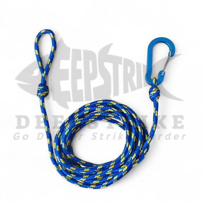 Tali Pengaman Joran 3mm Carabiner Aluminium Anti Lost Deepstrike 2 3 5 Meter