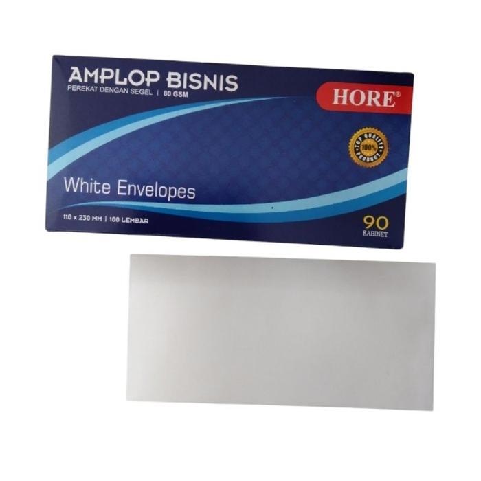 Promo Amplop Hore 90 Polos Panjang 80Gsm/Amplop Putih Polos Panjang 90/Amplop Surat Putih Panjang