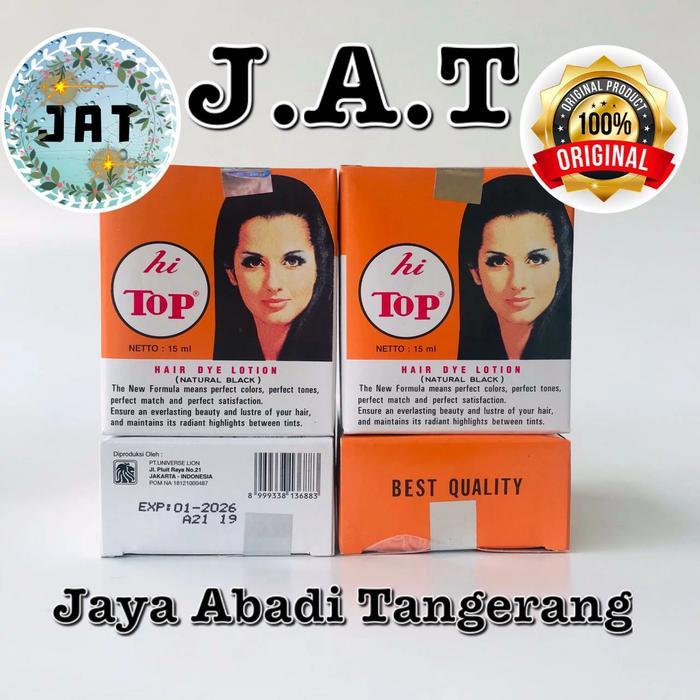 Hitop Hi Top Semir Rambut 15 ml - Shampoo Pewarna / Cat Rambut Hair Dy