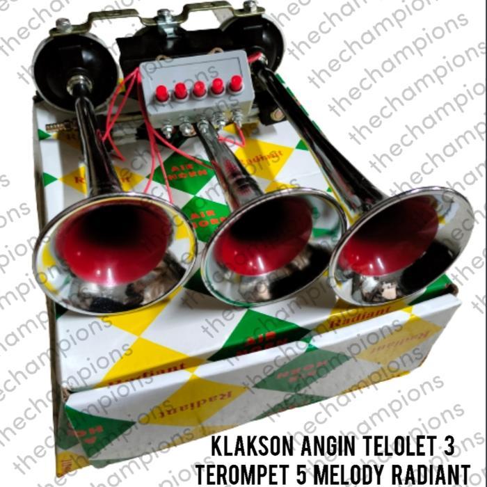 klakson telolet 3 terompet air horn 6 suara + modul switch