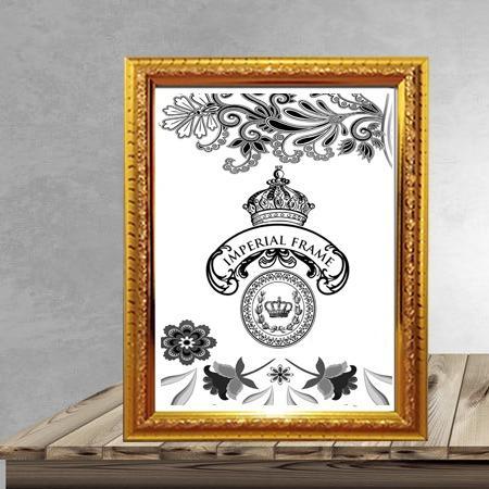 Bingkai Figura Frame Sertifikat A4 (21x30 cm ) ukir gold/coklat/silver/putih gold/putih polos Foto *