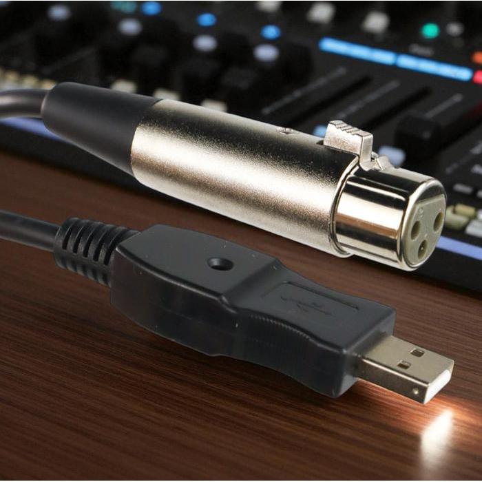 Kabel Xlr Ke Usb - Kabel Microphone Mikrofon Ke Usb 2.8 Meter - Usb To Xlr Microphone Studio Audio